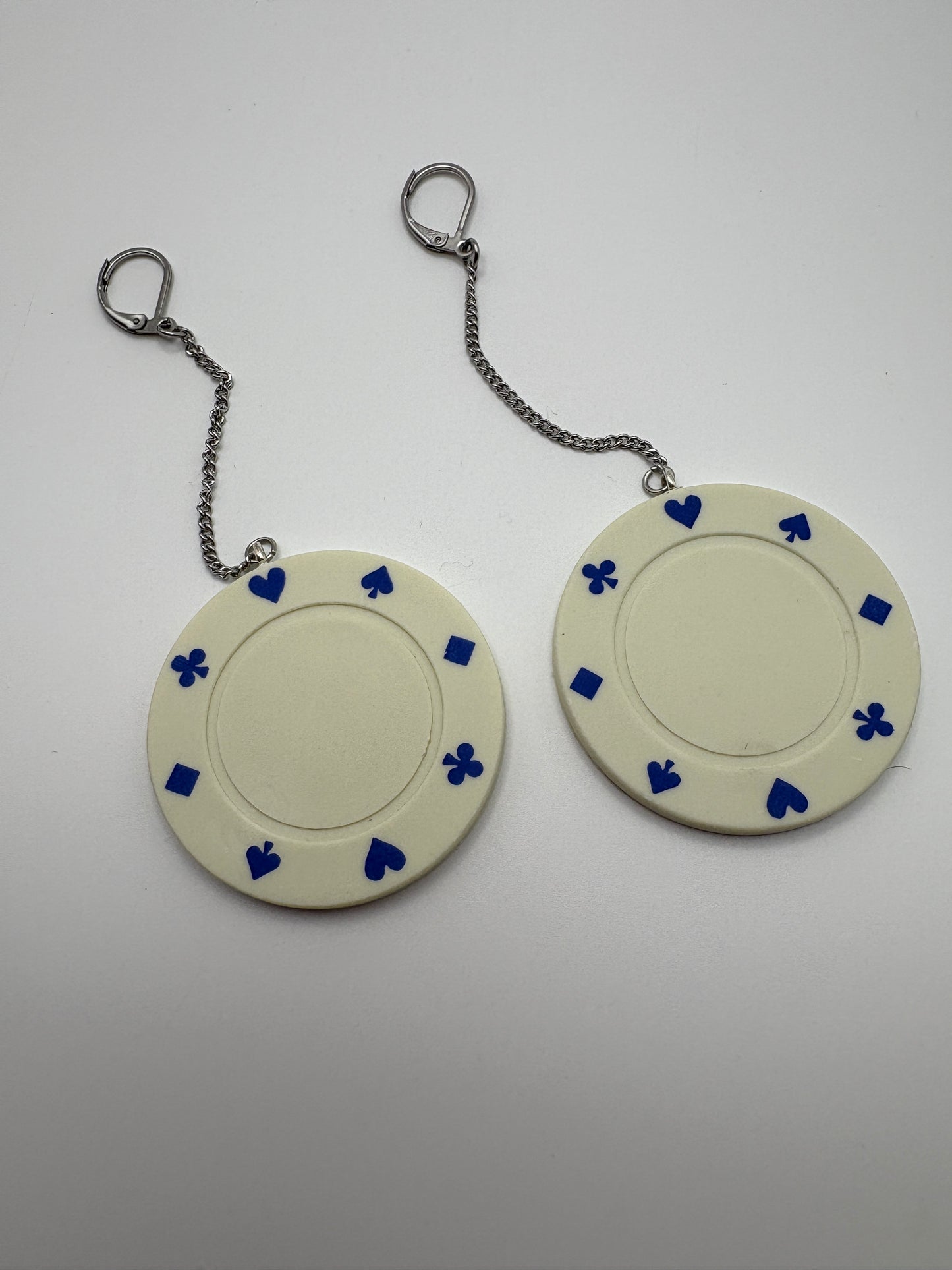 Poker Chip Earrings (Multiple Colors)
