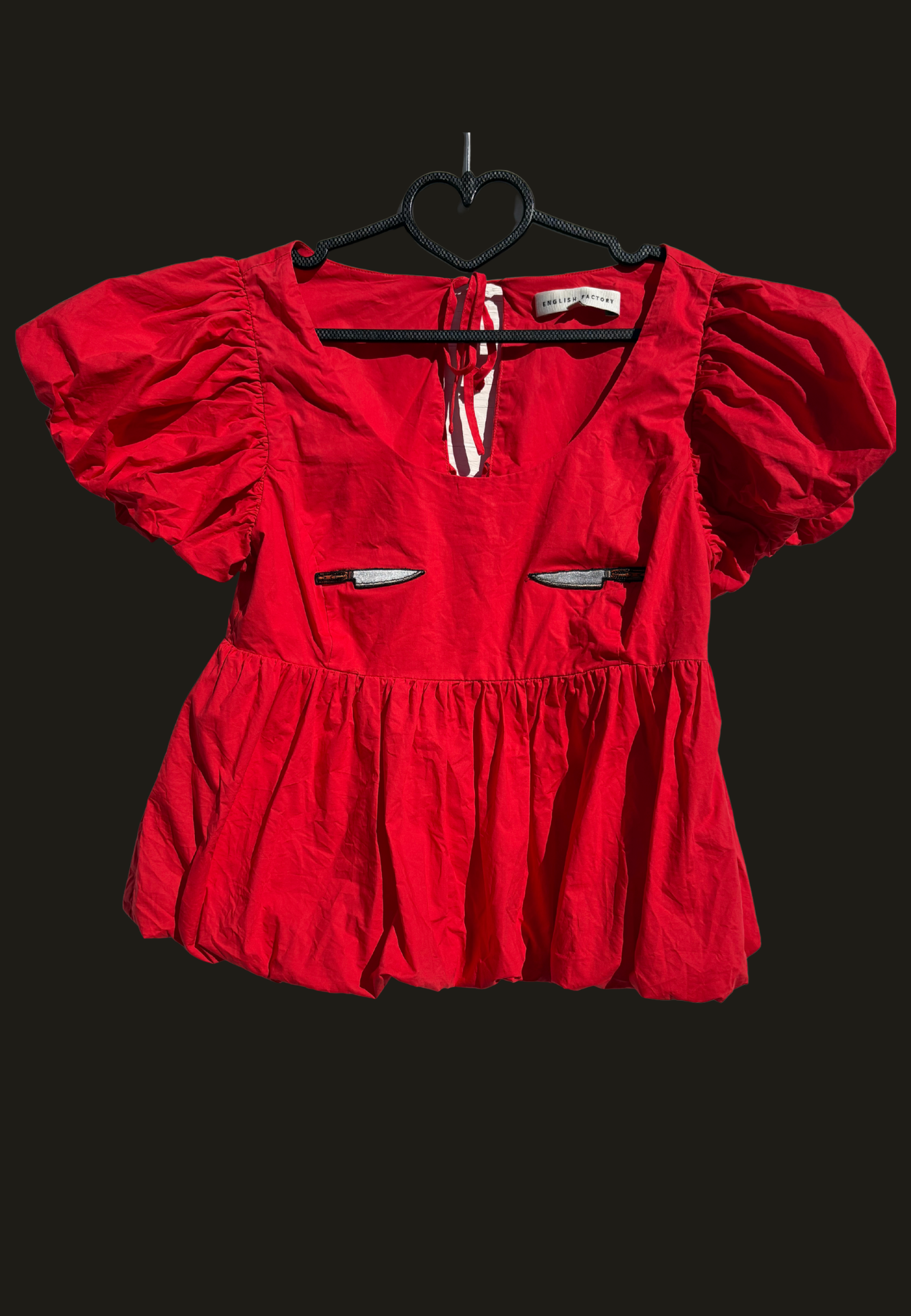 Knife Bubble Hem Top