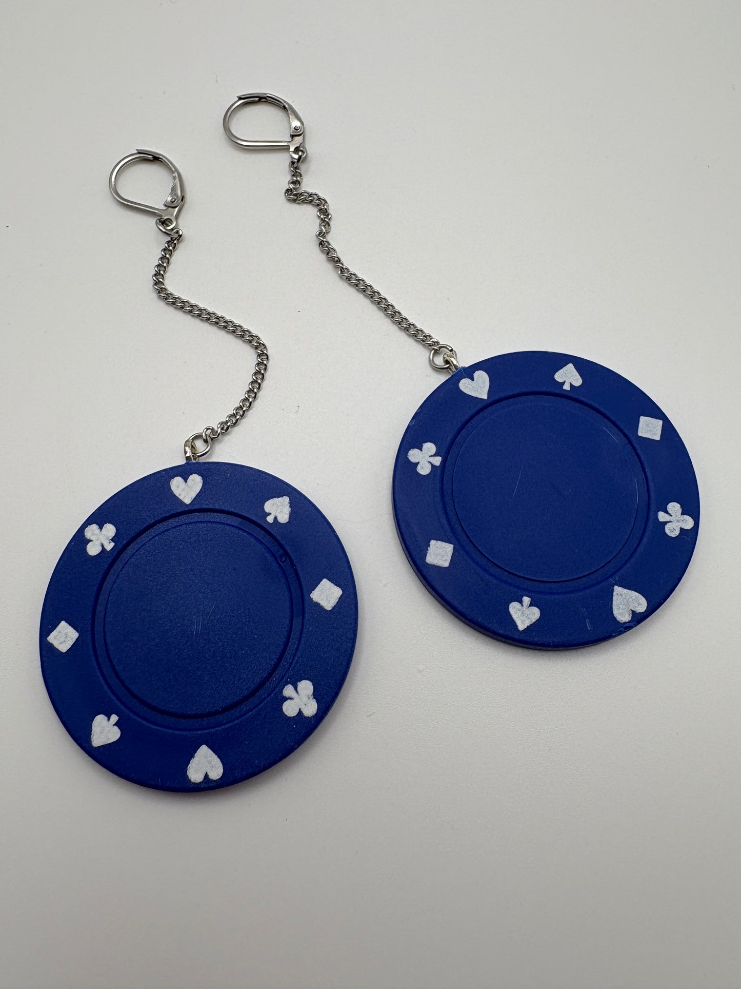Poker Chip Earrings (Multiple Colors)