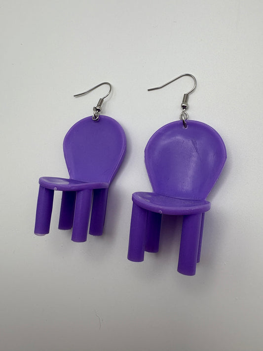 Purple Chair Earrings