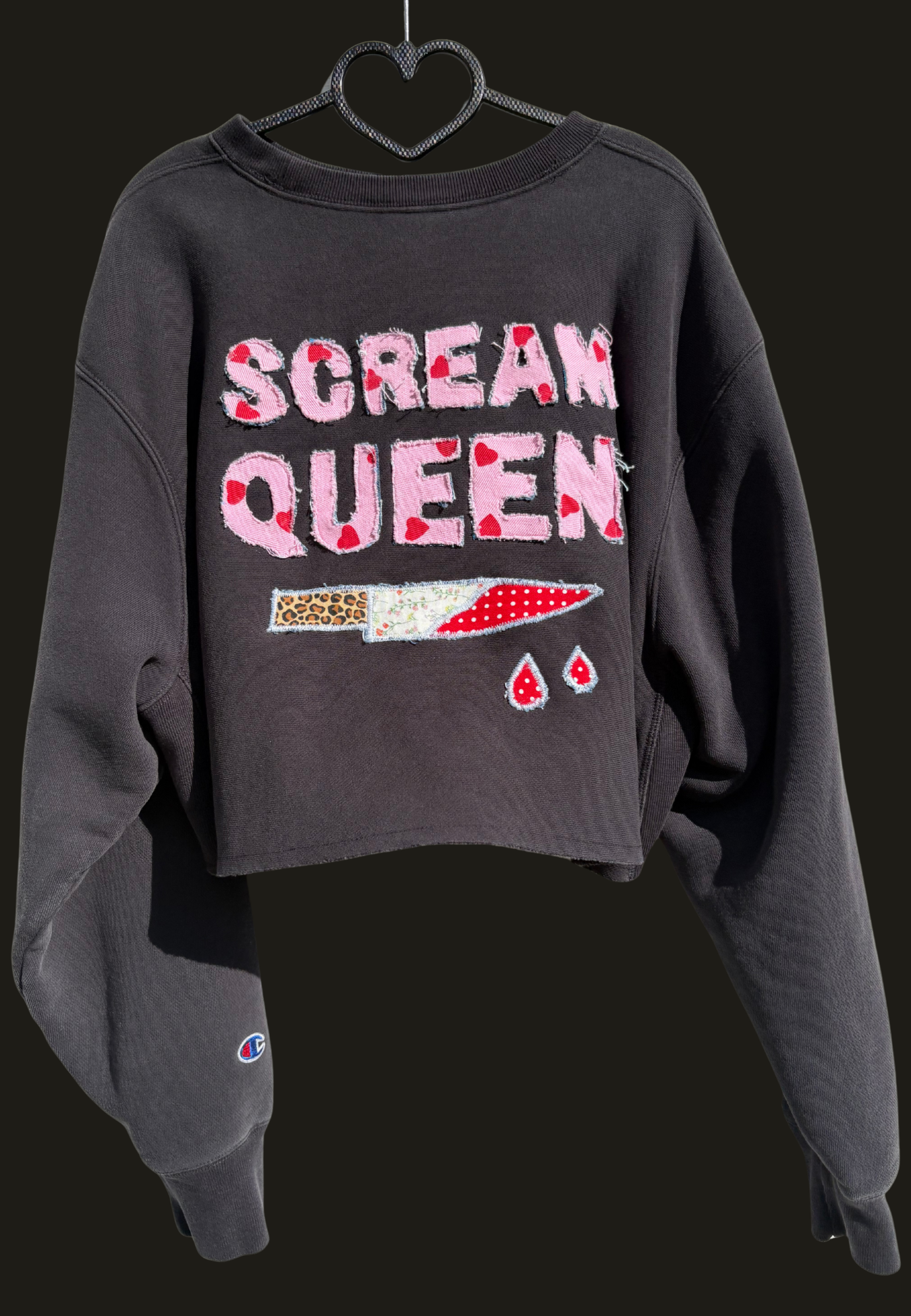 Vintage Champion Scream Queen Cropped Crewneck
