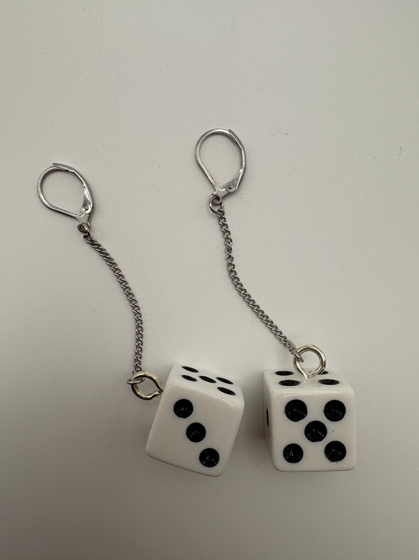 Dice & Chain Earrings